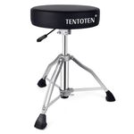 TENTOTEN Drum Throne Adjustable Height Drum Stool, Removable Drum Seat Hydraulic Drum Throne with Padded Drum Chair, Stable 2-Pieces Legs & Larger Anti-Slip Feet