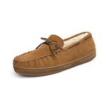 DREAM PAIRS Men's Fur-Loafer-01 Tan Suede Moccasin Slippers Loafers Shoes Size 13