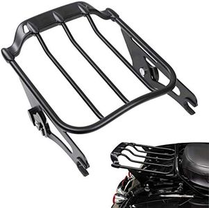 AUFER Black 2-UP Air Wing Luggage Rack Mounting Trunk Rack Compatible with for Touring Street Glide Road Glide Road King Electra Glide 2009-2024