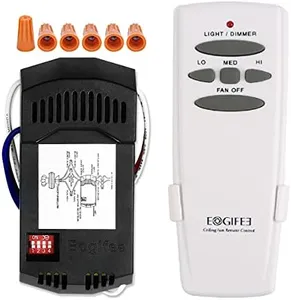 Eogifee Universal Ceiling Fan Remote Control and Receiver Kit with 3 Speed and Light Dimmer Control Replacement of Hampton Bay Hunter Harbor Breeze CHQ7078T UC7078T HD5 Fan-HD RR7079T Kits