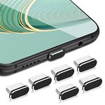 WLLHYF USB Type C Anti Dust Plugs, 6 PCS USB C Port Plug Dust Cover Type-C Port Caps Protectors for Most Smartphones and Micro USB Android Models Charging Port Speaker Anti Dust Protection Cover Kit