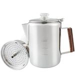 APOXCON Coffee Percolator, Stainless Steel Camping Coffee Pot, Percolator Coffee Maker for Camping Outdoor Traveling Stovetop Fast Brew (9 Cup)