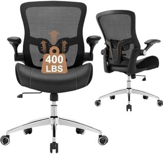 OLYFING Big and Tall Office Chair 400lbs, Heavy Duty Ergonomic Computer Desk Chair, Leather Office Desk Chair for Heavy People with Wide 3D Modeling Foam Seat, Adjustable Lumbar Support and Arms