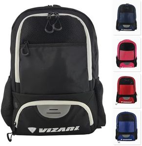 Vizari Soccer Backpack With Ball Compartment and Vented Ball Pocket and Mesh Side Cargo Pockets for Adults and Teens