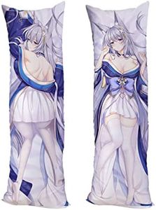 GUTRYIY Anime Azur Lane Shinano Cushion Cover Pillow Case Peach Skin 150x50cm(59in x 19.6in) Lane Bismarck Pillowcase