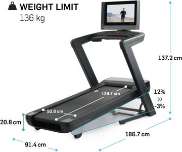 NordicTrack 2450 Treadmill – Black, Folding Running Machine