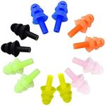 6 Pairs Reusable Silicone Swimming Earplugs Soft and Flexible Ear Plugs for Swimming, Learning, Hearing Protection, Concerts, Airplanes, Shooting, etc..