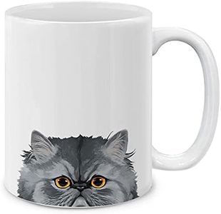 MUGBREW Gray Chinchilla Persian Cat Ceramic Coffee Gift Mug Tea Cup, 11 OZ