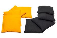 Cornhole Bags (Set of 8) by SC Cornhole (Black/Yellow)