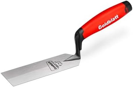 Goldblatt RED Margin Trowel, 5" x 2" Upgraded Ground Blade, Professional Masonry Tools, Heavy Duty One-Piece Forging, Durable High Carbon Steel, Soft Handle, for Spreading Mortar, Trimming Corners