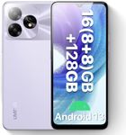 UMIDIGI Unlocked Android Phones, A15T Smartphones, 5000mAh (8+8)+128GB/TF 1TB Expand, Ultra-Slim 6.7" Screen Mobile Phones, Android 13 NFC AGPS, 64MP AI Camera 4G Dual SIM Unlocked Cell Phone, Purple