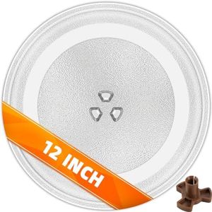 12" Microwave Replacement Turntables, Microwave Glass Plate Compatible with Replacement Part of W11367904/ W10337247/ AP6892124/ W11335034/ WPW10337247 etc – Dishwasher Safe