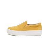 Soda TOPSHOE ave- Hike Platform Slip- On Sneaker w/Cushion Foam, Mango Yellow, 8 UK