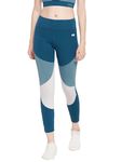 Clovia Women's Snug Fit Active Ankle Length Tights (AB0109P36_Teal_XL)