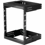 StarTech.com 2-Post 12U Heavy-Duty Wall Mount Network Rack, 19" Open Frame Server Rack with Adjustable Depth, Wall Mount Data Rack for IT / AV / Patch Panel / Computer Equipment (RK12WALLOA)