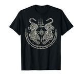 Sak Yant Thai Tattoo Twin Tiger Muay Magical Thailand Gift T-Shirt