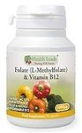 Folate 500mcg & Vitamin B12 500mcg x 90 caps (No Magnesium Stearate)