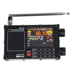 Snowchecking DP-666 Digital Radio Scanner TEF6686 With 2.8 Inch Touch Display Multi Band FM AM SW LW Radio Receiver Built-in (Black)