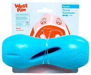 West Paw Design Zg091aqa Zogoflex Qwizl Tough Puzzle Treat Toy for Dogs, Large, Aqua, 6.5"