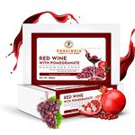 Pureindia Pack Of 2 Handmade Red Wine Soap | with pomegranate |for glow & fairness | wine facial bar | 100gm