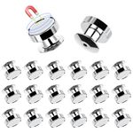 20pcs Magnetic Pin Backs, Metal Locking Pin Keepers Pin Locks Backs for Enamel Pins Display Locking Clasp Brooch Converters for Jackets Blazers Backpacks Gifts for Pin Collectors