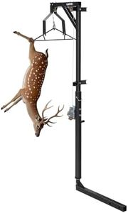 Garvee 2'' Truck Hitch Deer Hoist, 500 LB Load Capacity Heavy Duty Steel Deer Hoist for Truck Hitch with Winch Lift Gambrel Set, Perfect for Field Dressing, Big Game