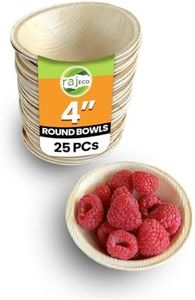 Raj Disposable Palm Leaf Bowl for Bunnies (25 Count, 4" Bowls) Compostable Bowls Like Bamboo Bowl Disposable Bunny Chew Toys | All-Natural Safe & Chewable Treat Dish for Rabbits & Bunnies