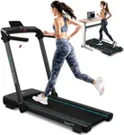 SereneLife 2 in 1 Foldable Treadmill & Walking Pad with Remote Control, Under Desk Storage, Speed 8.7MPH, 2.5HP, Bluetooth Integration,12 Exercise Programs, Walking or Jogging, 265lbs Capacity