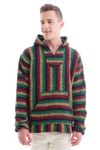 Baja Hoodie~ Original Mexican Deluxe Baja~ Made with 100% Recycled Fibers~ Huge Selection Of Colors & Sizes!! (XL, Rasta)