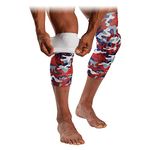 McDavid Basketball Reversible Knee Sleeves with HEX Padding. Leg Compression Sleeve with Pads (Pair of 2) USA Camo/White - Medium