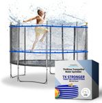 Trampoline Waterpark Heavy Duty Sprinkler Hose- Fun Summer Outdoor Water Game Toys Accessories - Best for Boys & Girls and Adults - Made to Attach On Safety Net Enclosure - Tool Free