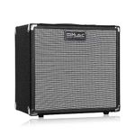 TS112 Bass Guitar Amp 30W Electric Guitar Bass Combo Amplifier with Onboard Clean and Distortion Overdrive Dual Tone Switching Practice.