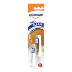 Spinbrush Pro Clean Replacement Heads, Medium Bristles, For Adult Battery Toothbrush, 2-Pack