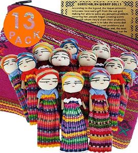 12 Super Cute Worry Dolls + 1 Free Guatemala Fabric Bag - Handmade Worry Doll for Our Guatemala Worry Dolls Set - Worry Dolls Guatemala - Guatemalan - Guatamalen