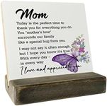 Touching Poem for Mother Gifts from Daughter/ Son, Plaque with Wooden Stand, Meaningful Wood Sign Plaque Gift, Unique Gift Idea for Mom, Mom Plaque, Meaningful Gifts for Mom, Birthday Mother’s Day