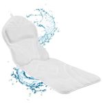 Bathtub Pillow Thick Full Body Bath Pillows Mat & Cushion for Bathtub Headrest Neck Shoulder Support Comfort Relaxation Spa (White)