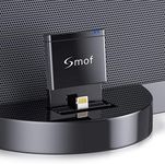 Smof 8 Pin Bluetooth Adapter,Bose Sounddock Bluetooth Adapter,Bluetooth Adapter for Old Speakers Link iPhone/Android,Black(Not for 30 Pin Speaker)