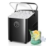 FOHERE Ice Maker Countertop, 28 lbs in 24Hrs, 2 Sizes of Bullet Ice, Ice Ready in 6 Mins, Auto Cleaning, Portable Ice Makers with Ice Scoop & Basket, for Home/Kitchen/Camping/RV