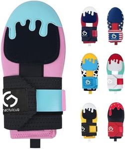 Gracfulcub Baseball Sliding Mitt, Sliding Glove Softball Guard, Ergonomic Design Baseball Protect Fingers for Base Running (Black-Pink Combo)