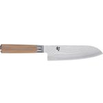 Shun Classic Blonde 7” Santoku Knife, Blonde PakkaWood Handle, Full Tang VG-MAX Blade