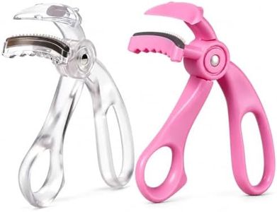 Wide-Angle Eyelash Curler with Comb Lash Separator Refill Pads，Trans+Pink