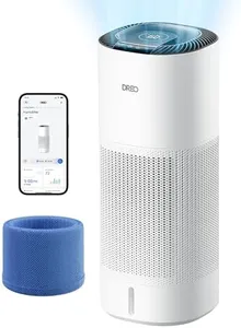 DREO Smart Evaporative Humidifier Large Room up to 1000ft², 800ml/h High Output Air Humidifiers for Bedroom, 10L, 50H Long Runtime with Precise Humidification for Plants, Home, Office, White, HHM774S