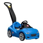 "Step2 Whisper Ride Cruiser Kids Push Car, Ride On Car, Seat Belt and Horn, Toddlers 18-48 months, Easy Storage, Blue"