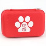 Pet First Aid Kit – Includes Adder Information Sheet, For Dogs, Cats, All Pets, Ideal for Travel, Camping, Home Use, Includes Saline, Bandages, Compact Size Dog First Aid Kit, 70+ Items