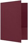 LUXPaper 9 x 12 Presentation Folders - Standard Two Pocket - Burgundy Linen - Red - Pack of 25 | Perfect for Tax Season, Brochures, Sales Materials and so Much More! | SF-101-DB100-25