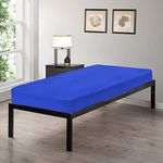 Gilbin 100% Jersey Knit Cotton Fitted Cot Sheet for Camp Cot Mattresses 30" x 75" (Royal Blue)