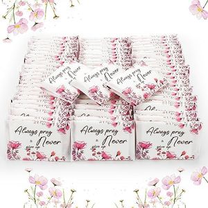100 Pack Travel Tissues Packs Pocket Tissues Mini Tissues Packs Facial Tissue Bulk 3 Ply Tissues Faith Hope Love Floral Individual Pocket Tissues Wedding Tissues Packs for Guests (Encourage)