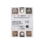 diymore Solid State Relay Module 40A SSR-40DA DC-AC,Input 3-32VDC,Output 24-380VAC