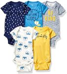 Gerber Baby Boys' 5-Pack Variety Onesies Bodysuits, Awesome Fox, Newborn