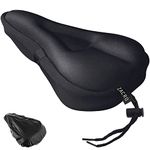 Zacro Bike Seat Cushion Cover - Gel Padded Bike Seat Cover for Men Women Comfort, Extra Soft Exercise Bicycle Seat Compatible with Peloton, Outdoor & Indoor